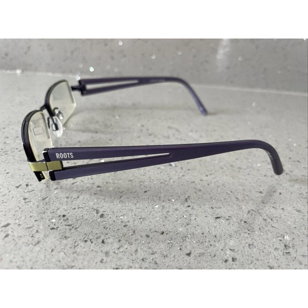 Roots Eyewear PLM CEN 51-18-135 Plum Purple Half Rim Eyeglasses Frames ONLY